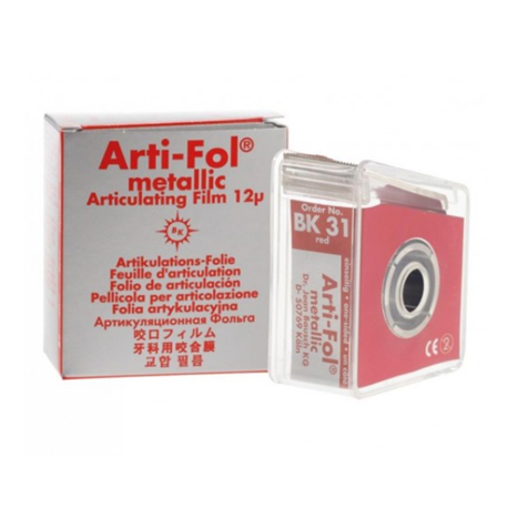 Arti-Fol Plastic Articulating Paper – 12µm, 22mm, 20m (Red)